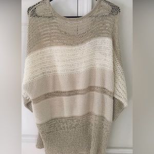 Cato Beige and Cream Knit Sweater xl